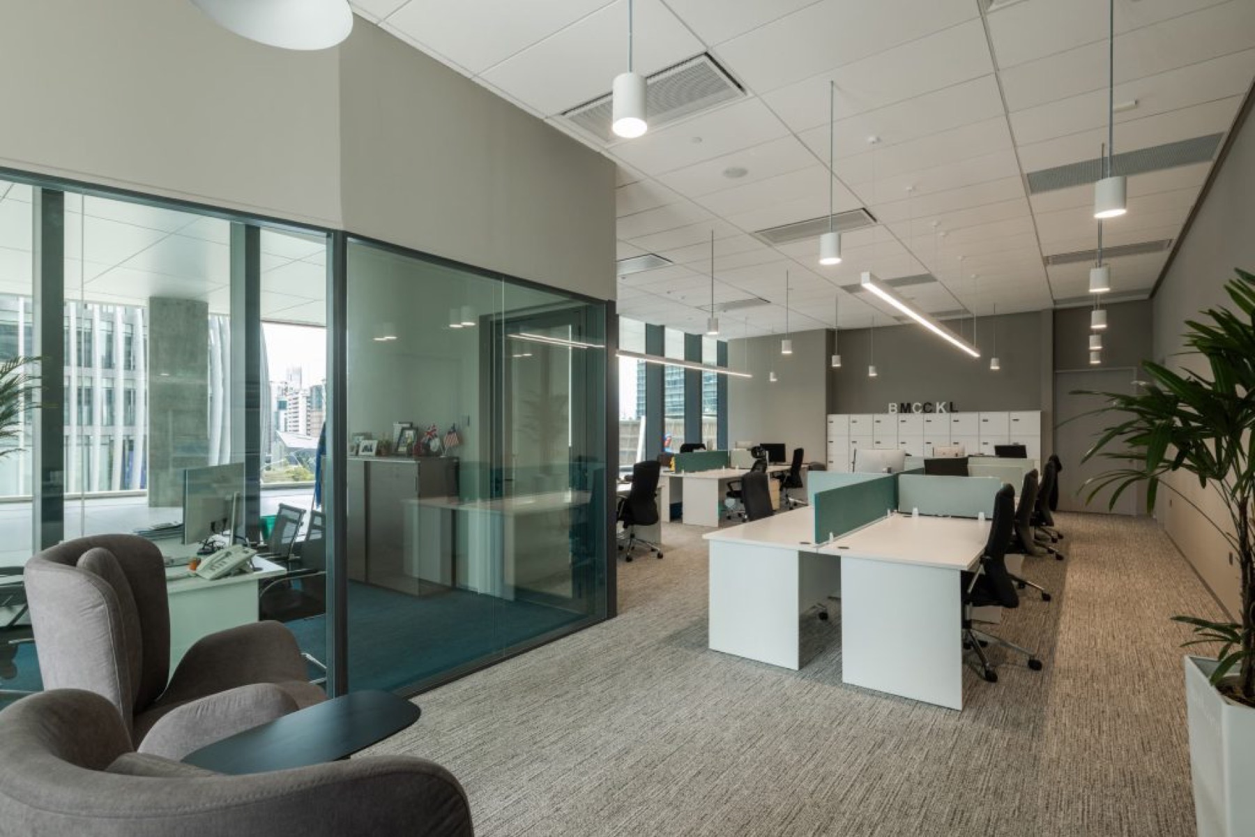 A working area in the BMCC office at Menara IQ